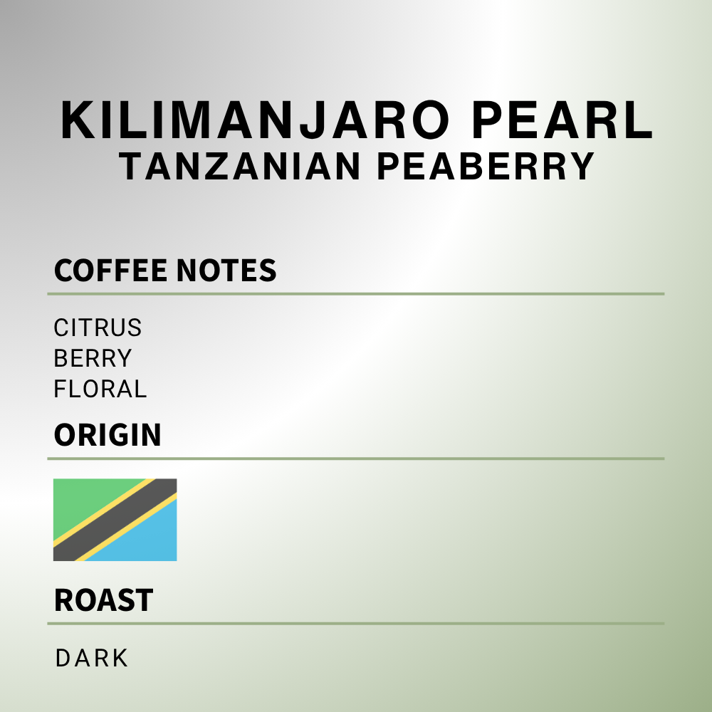 Tanzanian Peaberry - Kilimanjaro Pearl - Coffee Roast Lab