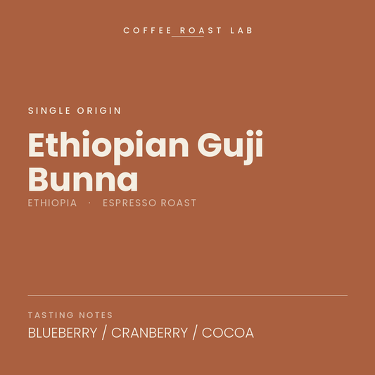Coffee Roast Lab Ethiopian Guji Bunna coffee — Ethiopia, espresso roast — blueberry, cranberry, cocoa