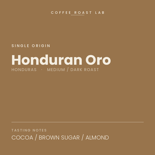 Coffee Roast Lab Honduran Oro coffee — Honduras, medium / dark roast — cocoa, brown sugar, almond
