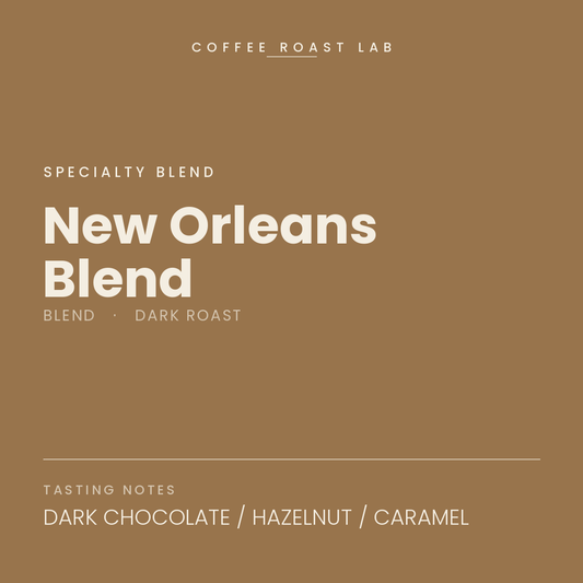 Coffee Roast Lab New Orleans Blend coffee — dark roast — dark chocolate, hazelnut, caramel