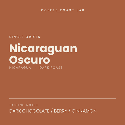 Coffee Roast Lab Nicaraguan Oscuro coffee — Nicaragua, dark roast — dark chocolate, berry, cinnamon