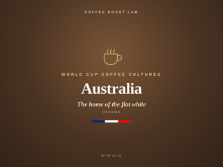 Australia coffee culture, part of the World Cup Coffee Cultures series from Coffee Roast Lab
