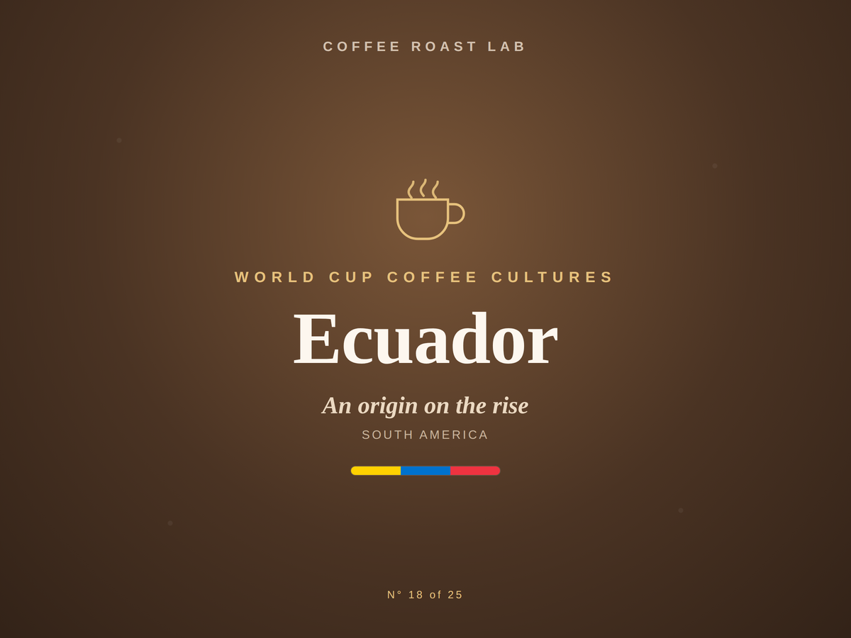 Ecuador coffee culture, part of the World Cup Coffee Cultures series from Coffee Roast Lab