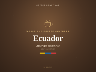 Ecuador coffee culture, part of the World Cup Coffee Cultures series from Coffee Roast Lab