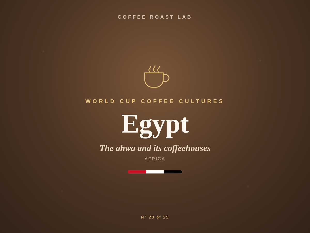 Egypt coffee culture, part of the World Cup Coffee Cultures series from Coffee Roast Lab