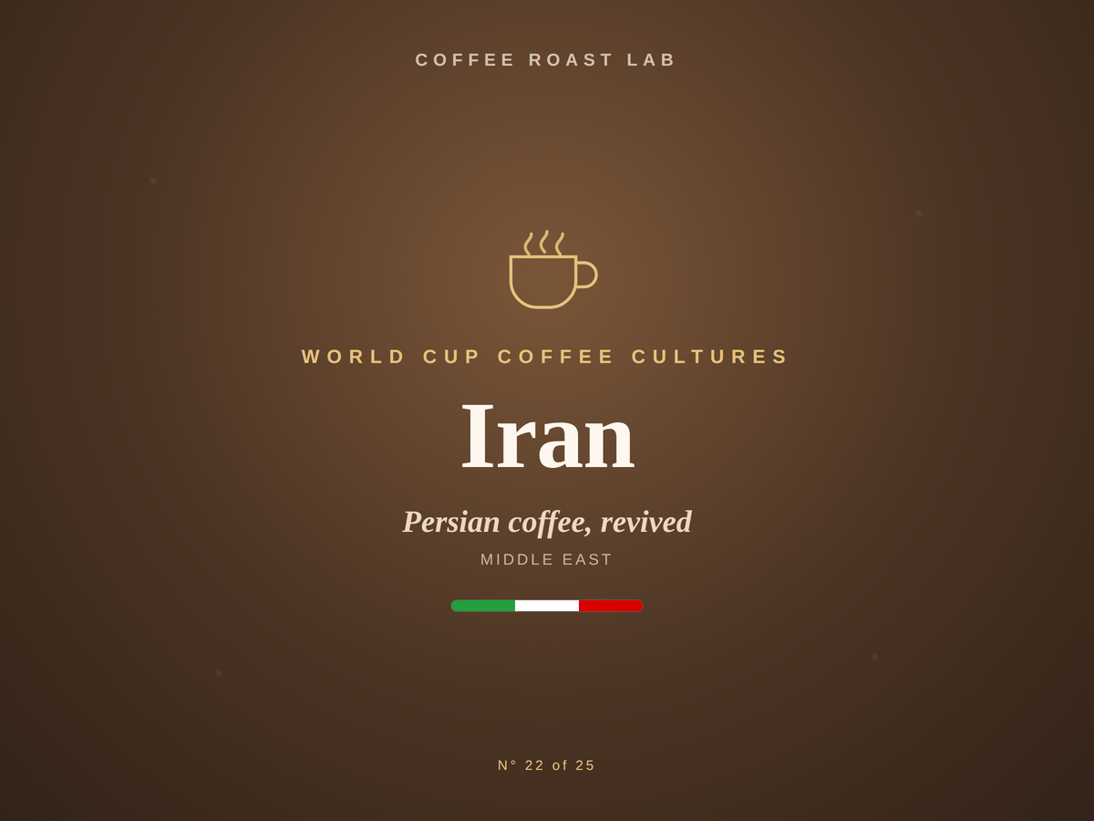 Iran coffee culture, part of the World Cup Coffee Cultures series from Coffee Roast Lab