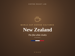 New Zealand coffee culture, part of the World Cup Coffee Cultures series from Coffee Roast Lab