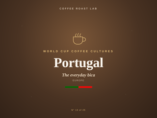 Portugal coffee culture, part of the World Cup Coffee Cultures series from Coffee Roast Lab