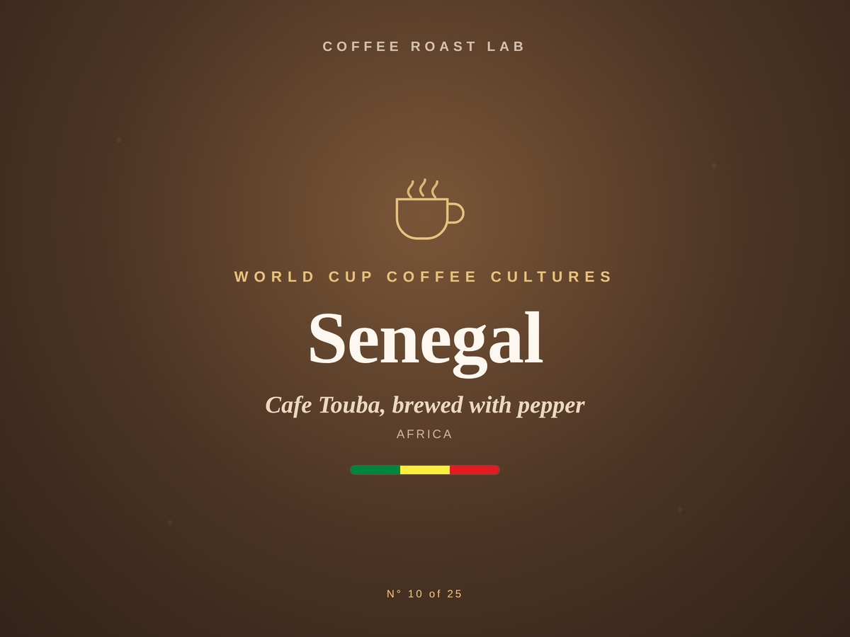 Senegal coffee culture, part of the World Cup Coffee Cultures series from Coffee Roast Lab