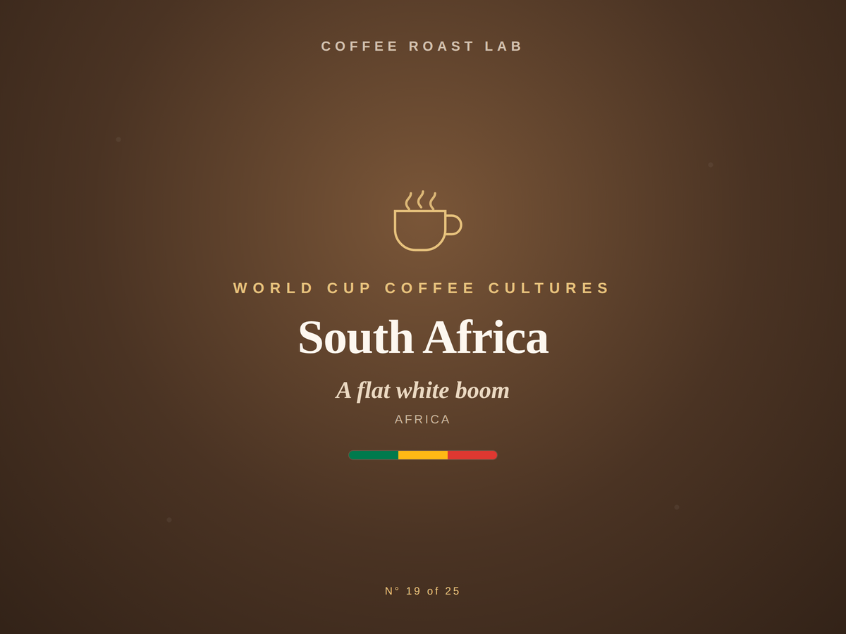 South Africa coffee culture, part of the World Cup Coffee Cultures series from Coffee Roast Lab
