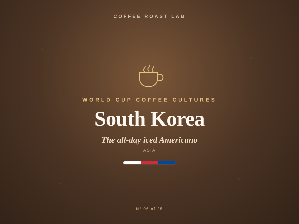 South Korea coffee culture, part of the World Cup Coffee Cultures series from Coffee Roast Lab