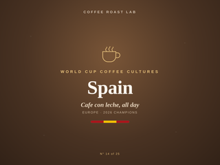 Spain coffee culture, part of the World Cup Coffee Cultures series from Coffee Roast Lab
