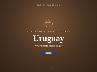 Uruguay coffee culture, part of the World Cup Coffee Cultures series from Coffee Roast Lab