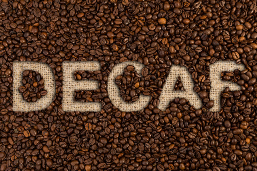 Decaf coffee beans symbolizing Swiss Water and sugarcane decaffeination methods