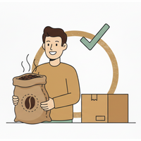 Receive freshly roasted coffee