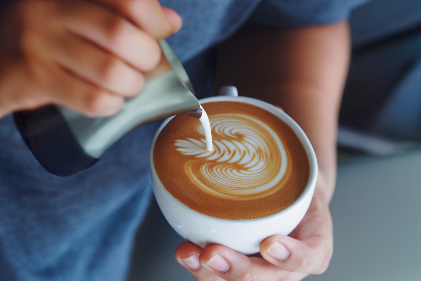 art latte by barista