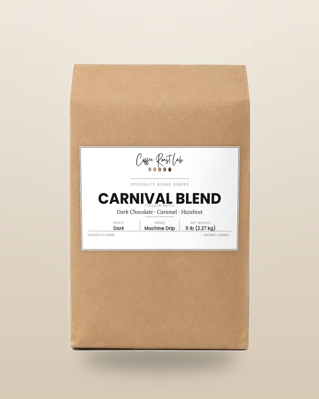 Coffee Roast Lab Carnival Blend coffee — 5 lb, machine drip, dark roast