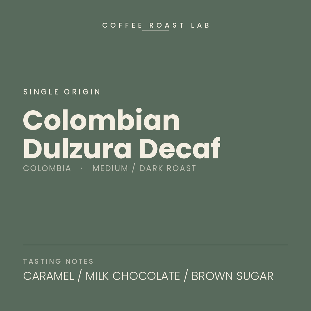 Coffee Roast Lab Colombian Dulzura Decaf