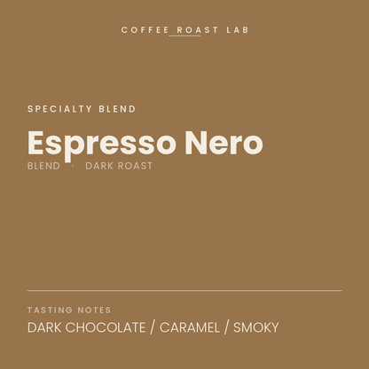 Coffee Roast Lab Espresso Nero coffee — dark roast — dark chocolate, caramel, smoky