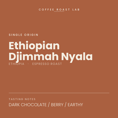 Coffee Roast Lab Ethiopian Djimmah Nyala coffee — Ethiopia, espresso roast — dark chocolate, berry, earthy