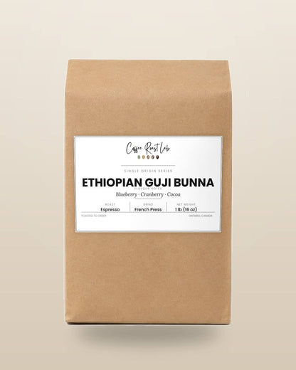 Coffee Roast Lab Ethiopian Guji Bunna coffee — 1 lb, french press, espresso roast