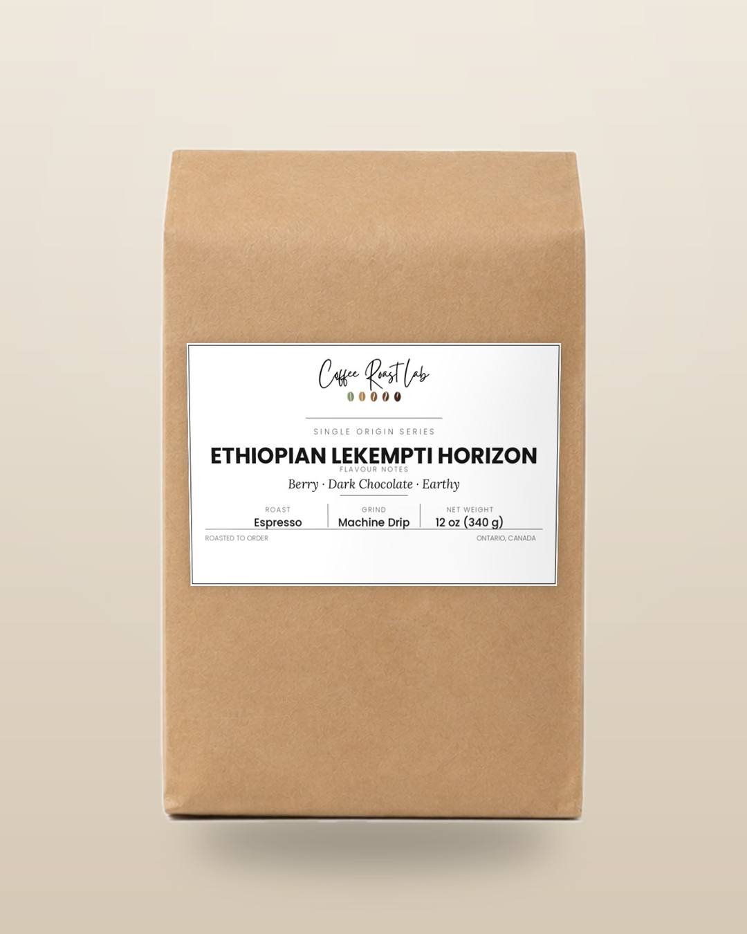 Coffee Roast Lab Ethiopian Lekempti Horizon coffee — 12 oz, machine drip, espresso roast