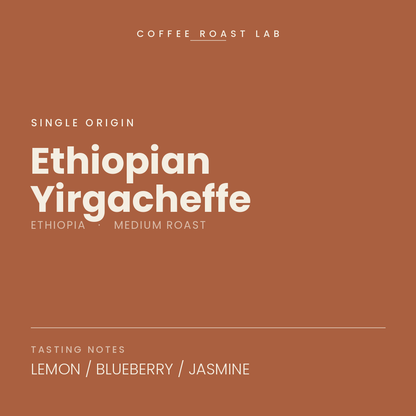 Coffee Roast Lab Ethiopian Yirgacheffe single-origin coffee — Ethiopia, medium roast — lemon, blueberry, jasmine, honey