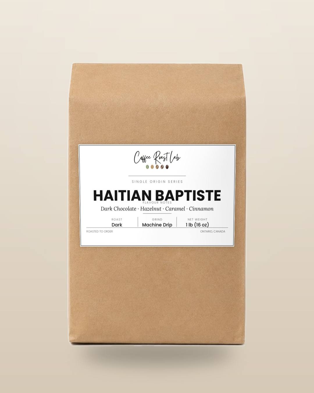 Coffee Roast Lab Haitian Baptiste coffee — 1 lb, machine drip, dark roast