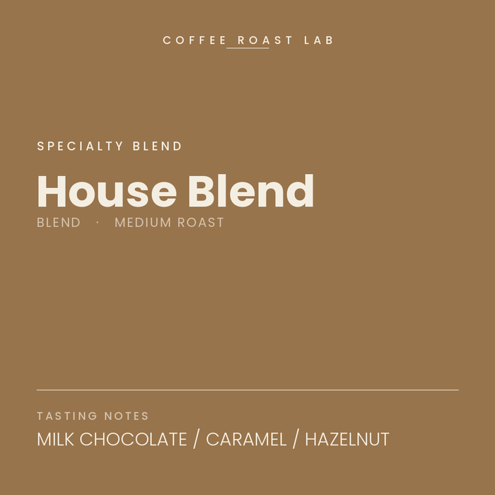 Coffee Roast Lab House Blend coffee — medium roast — milk chocolate, caramel, hazelnut