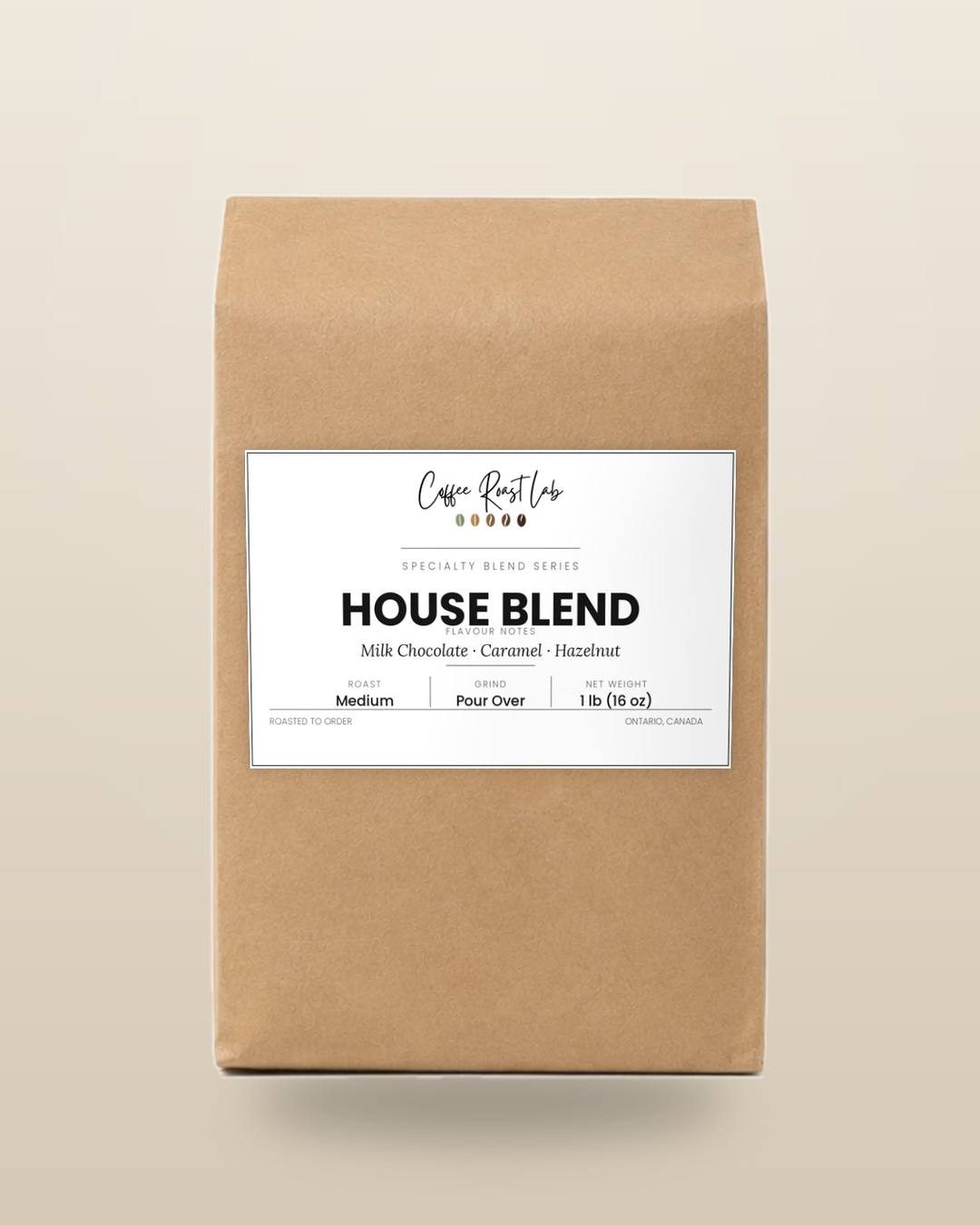 Coffee Roast Lab House Blend coffee — 1 lb, pour over, medium roast