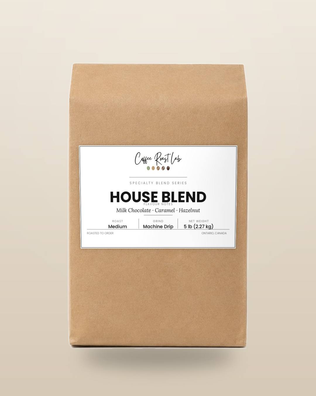 Coffee Roast Lab House Blend coffee — 5 lb, machine drip, medium roast