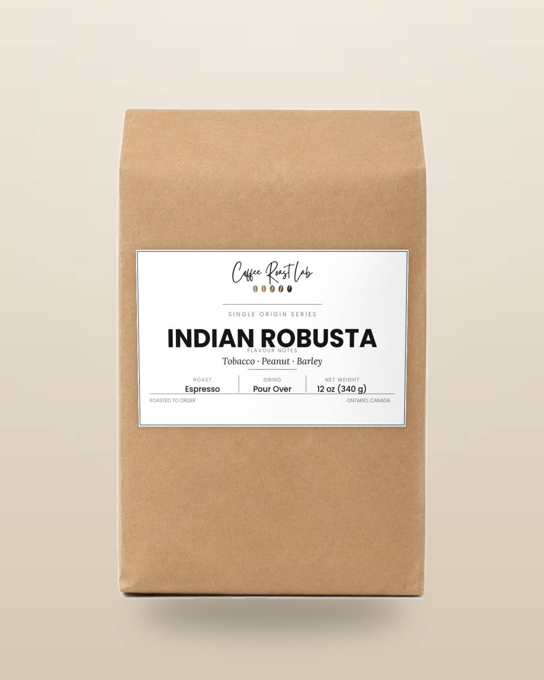 Coffee Roast Lab Indian Robusta coffee — 12 oz, pour over, espresso roast