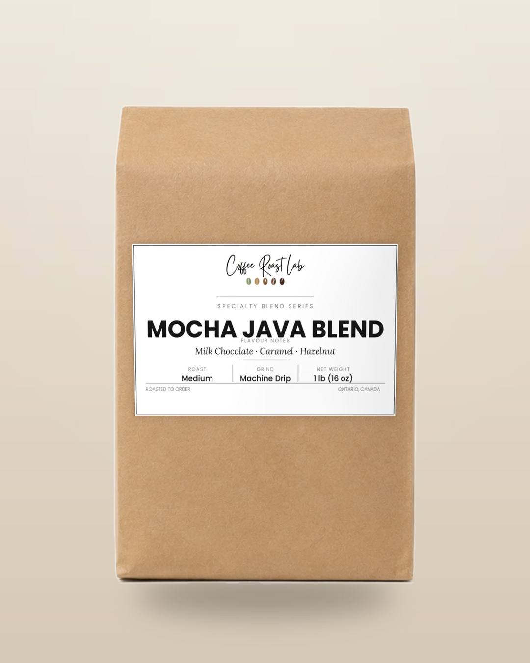 Coffee Roast Lab Mocha Java Blend coffee — 1 lb, machine drip, medium roast