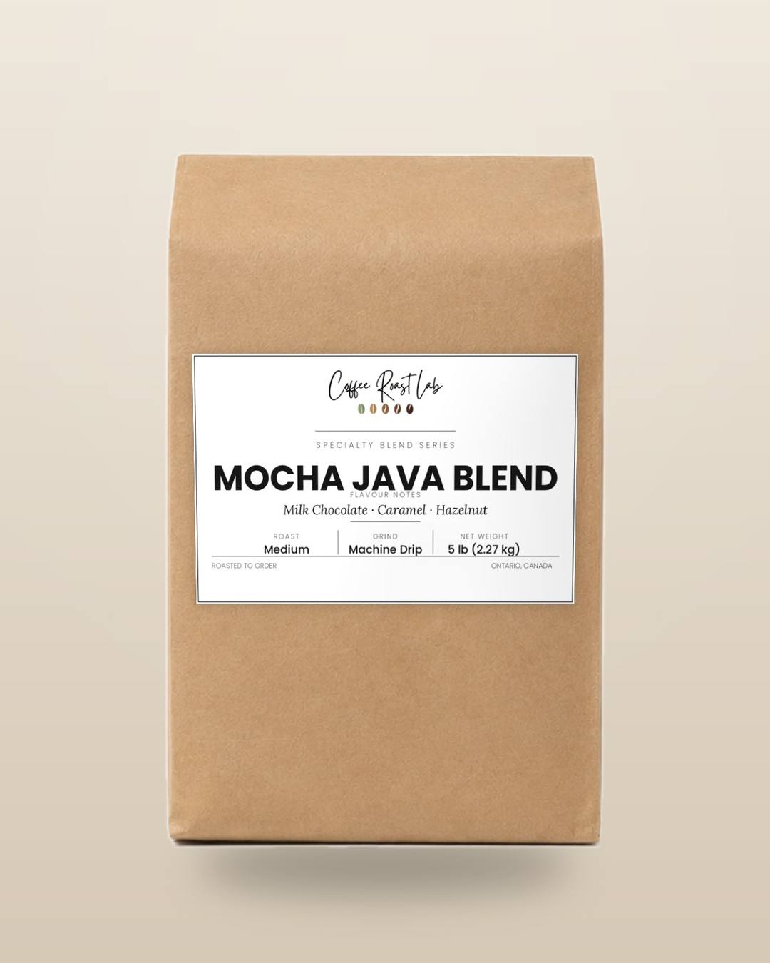 Coffee Roast Lab Mocha Java Blend coffee — 5 lb, machine drip, medium roast