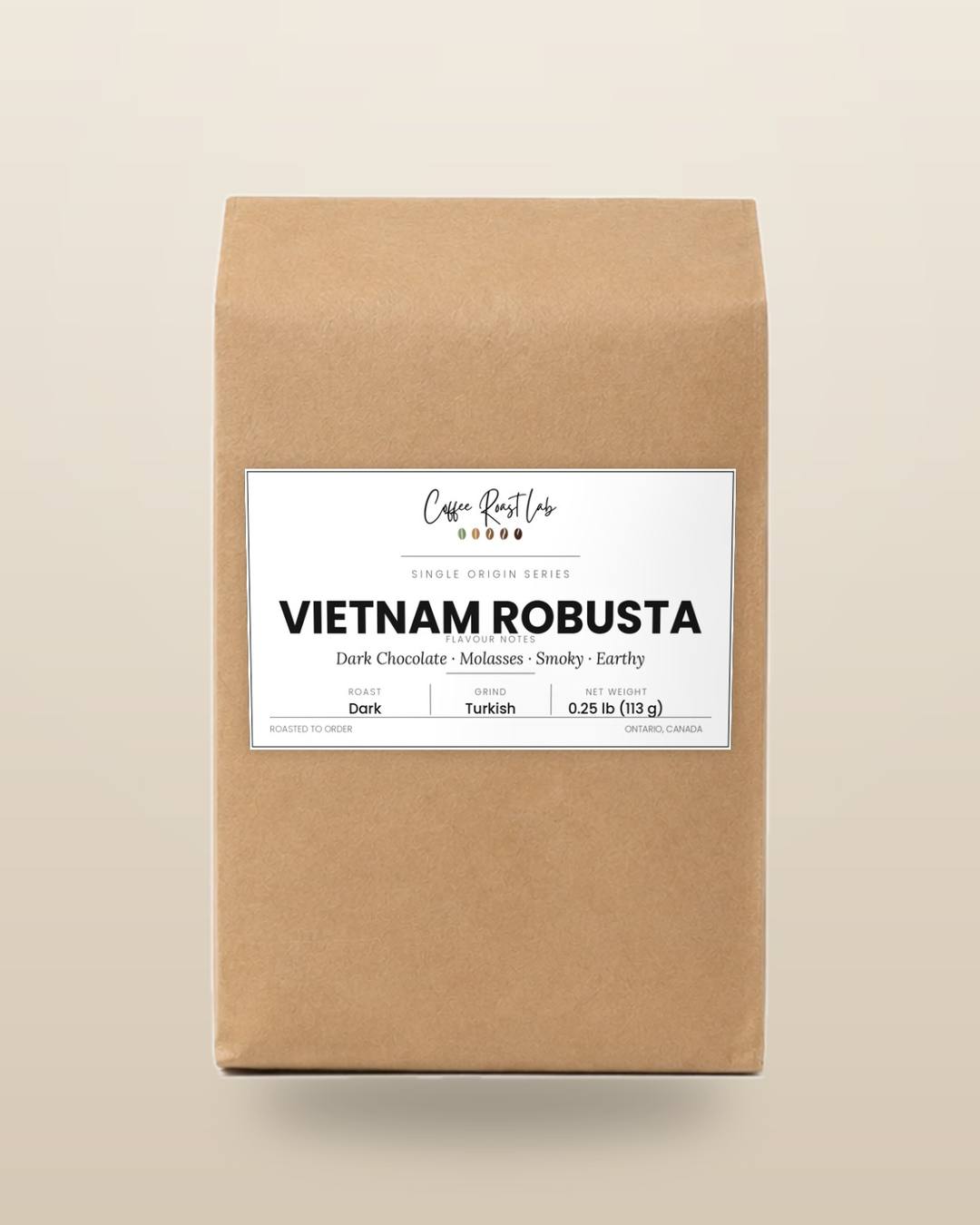 Coffee Roast Lab Vietnam Robusta coffee — Sampler, turkish, dark roast