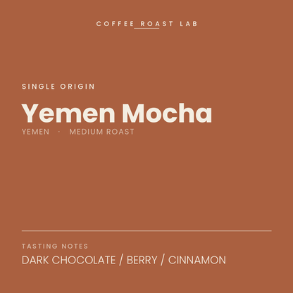 Coffee Roast Lab Yemen Mocha coffee — Yemen, medium roast — dark chocolate, berry, cinnamon